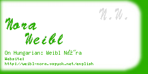 nora weibl business card